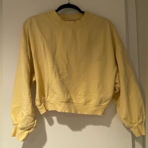 Old Navy cropped yellow sweatshirt